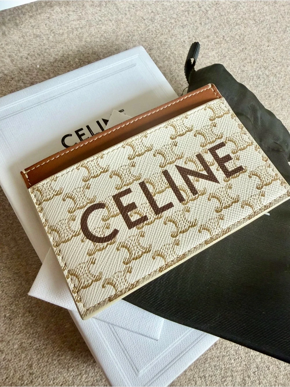 CELINE Triomphe Card Holder - full set